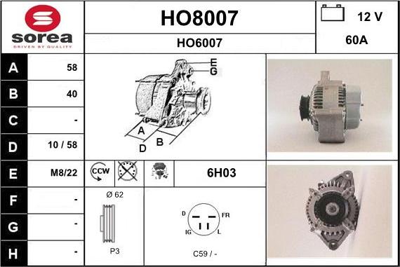 SNRA HO8007 - Генератор avtolavka.club