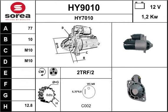 SNRA HY9010 - Стартер avtolavka.club