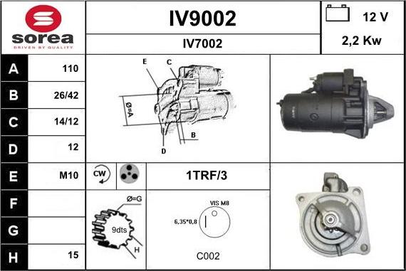 SNRA IV9002 - Стартер avtolavka.club