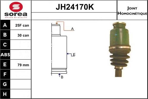 SNRA JH24170K - Шарнірний комплект, ШРУС, приводний вал avtolavka.club