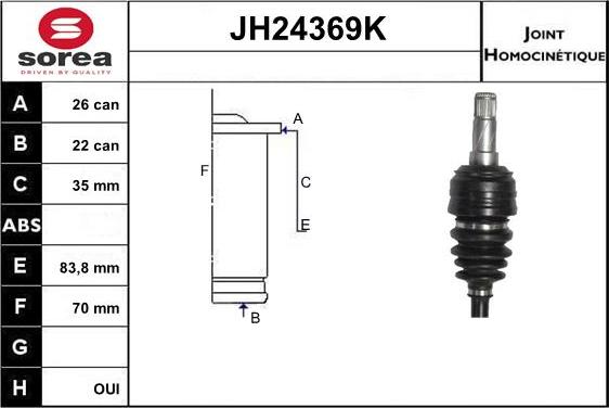 SNRA JH24369K - Шарнірний комплект, ШРУС, приводний вал avtolavka.club