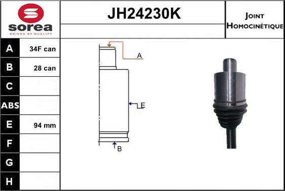 SNRA JH24230K - Шарнірний комплект, ШРУС, приводний вал avtolavka.club