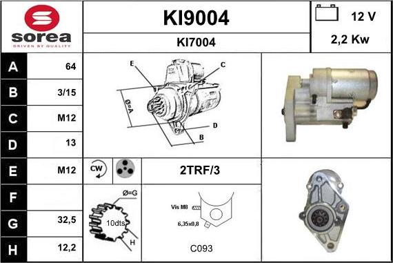 SNRA KI9004 - Стартер avtolavka.club