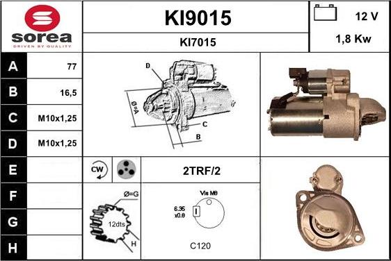 SNRA KI9015 - Стартер avtolavka.club