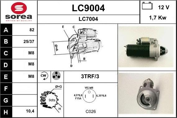 SNRA LC9004 - Стартер avtolavka.club