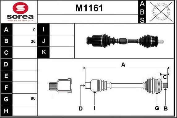 SNRA M1161 - Приводний вал avtolavka.club