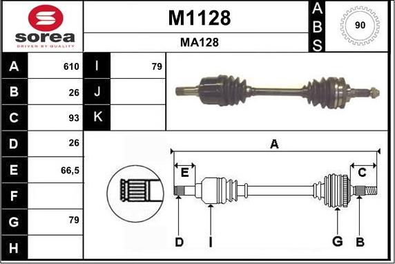 SNRA M1128 - Приводний вал avtolavka.club