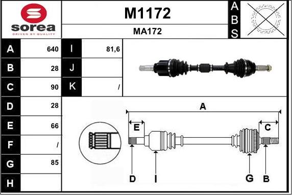 SNRA M1172 - Приводний вал avtolavka.club