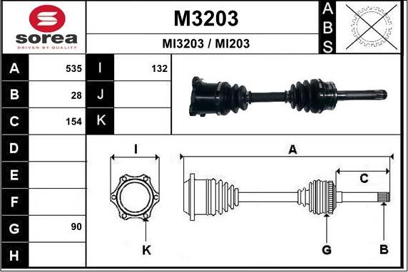 SNRA M3203 - Приводний вал avtolavka.club