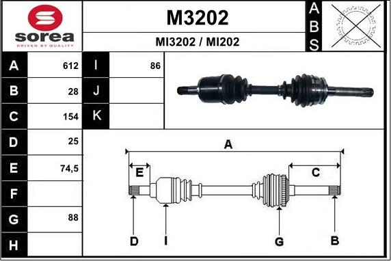 SNRA M3202 - Приводний вал avtolavka.club