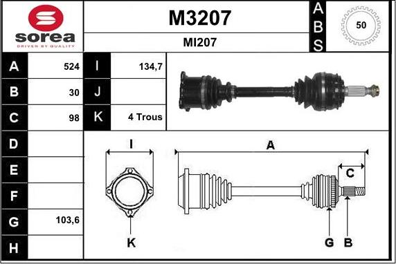 SNRA M3207 - Приводний вал avtolavka.club