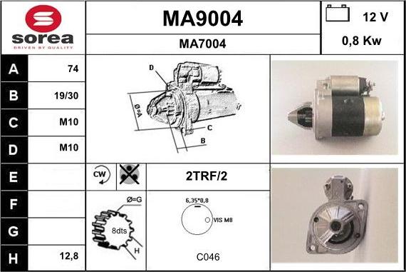 SNRA MA9004 - Стартер avtolavka.club