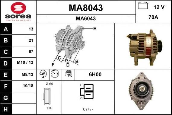 SNRA MA8043 - Генератор avtolavka.club