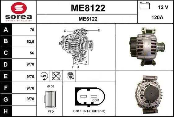 SNRA ME8122 - Генератор avtolavka.club