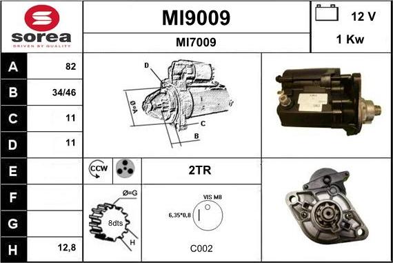 SNRA MI9009 - Стартер avtolavka.club