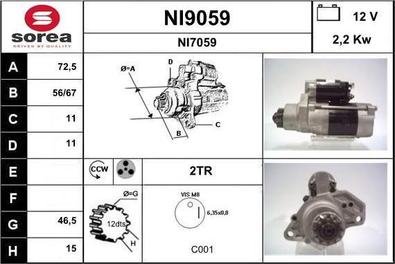 SNRA NI9059 - Стартер avtolavka.club