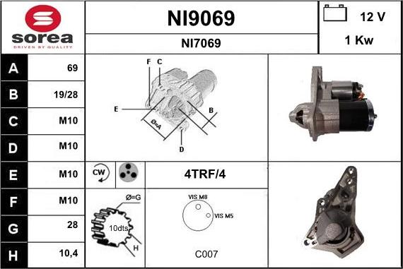 SNRA NI9069 - Стартер avtolavka.club