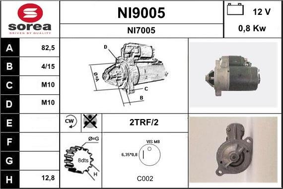 SNRA NI9005 - Стартер avtolavka.club