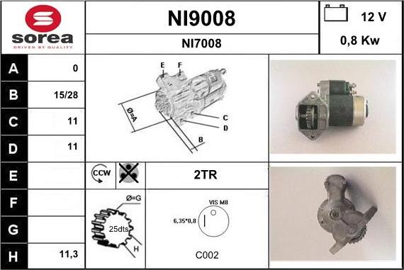 SNRA NI9008 - Стартер avtolavka.club