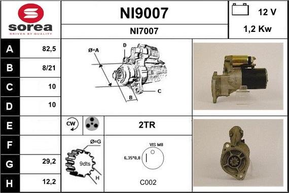 SNRA NI9007 - Стартер avtolavka.club