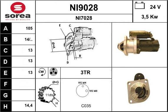 SNRA NI9028 - Стартер avtolavka.club