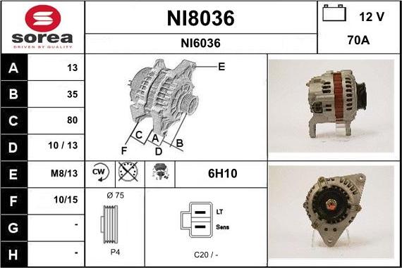 SNRA NI8036 - Генератор avtolavka.club