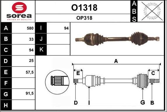 SNRA O1318 - Приводний вал avtolavka.club