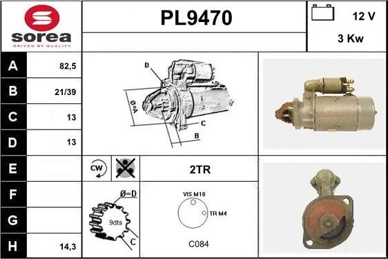 SNRA PL9470 - Стартер avtolavka.club