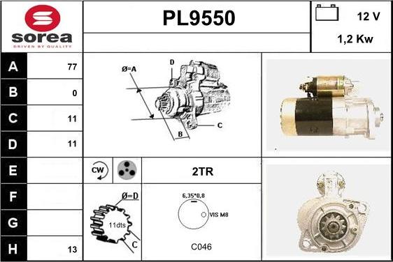 SNRA PL9550 - Стартер avtolavka.club