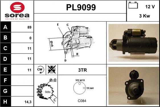 SNRA PL9099 - Стартер avtolavka.club