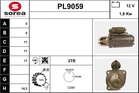 SNRA PL9059 - Стартер avtolavka.club