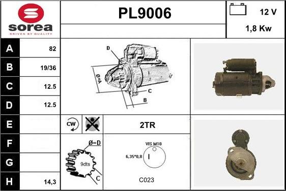 SNRA PL9006 - Стартер avtolavka.club