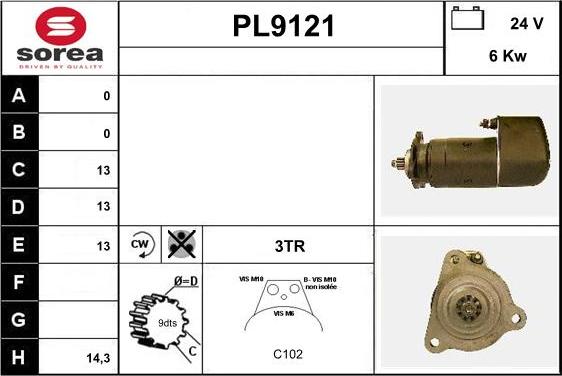 SNRA PL9121 - Стартер avtolavka.club