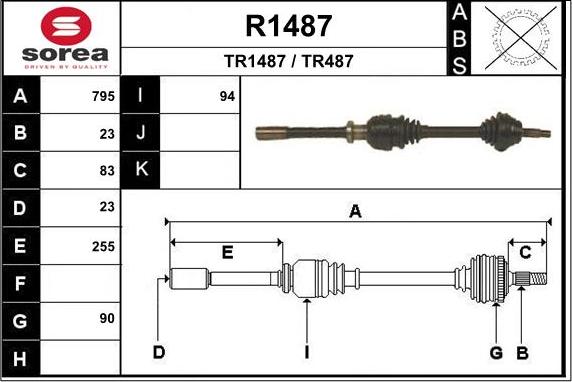 SNRA R1487 - Приводний вал avtolavka.club