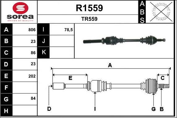 SNRA R1559 - Приводний вал avtolavka.club