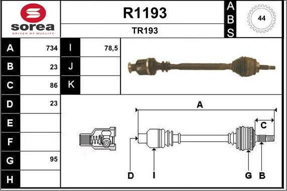 SNRA R1193 - Приводний вал avtolavka.club