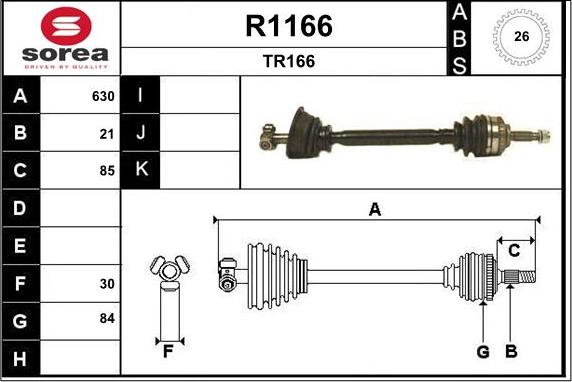 SNRA R1166 - Приводний вал avtolavka.club