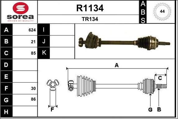 SNRA R1134 - Приводний вал avtolavka.club