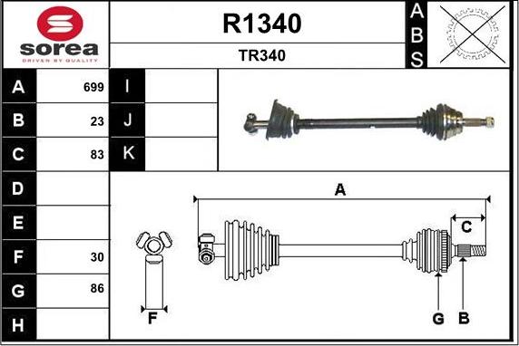 SNRA R1340 - Приводний вал avtolavka.club