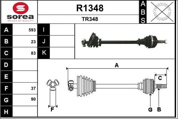 SNRA R1348 - Приводний вал avtolavka.club