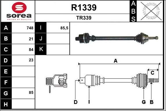 SNRA R1339 - Приводний вал avtolavka.club