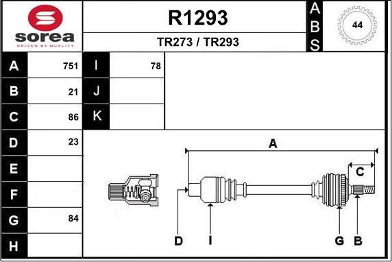 SNRA R1293 - Приводний вал avtolavka.club