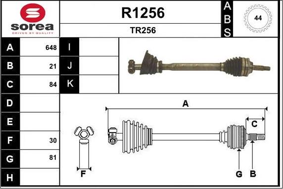 SNRA R1256 - Приводний вал avtolavka.club