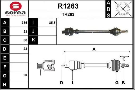 SNRA R1263 - Приводний вал avtolavka.club