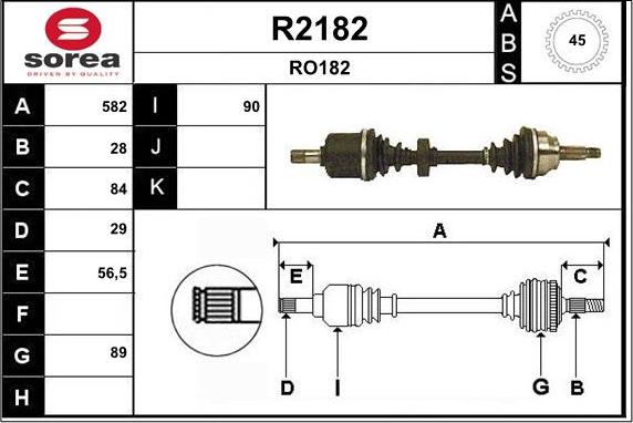 SNRA R2182 - Приводний вал avtolavka.club