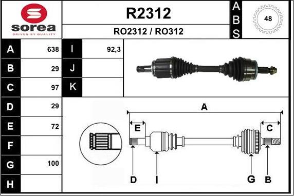 SNRA R2312 - Приводний вал avtolavka.club