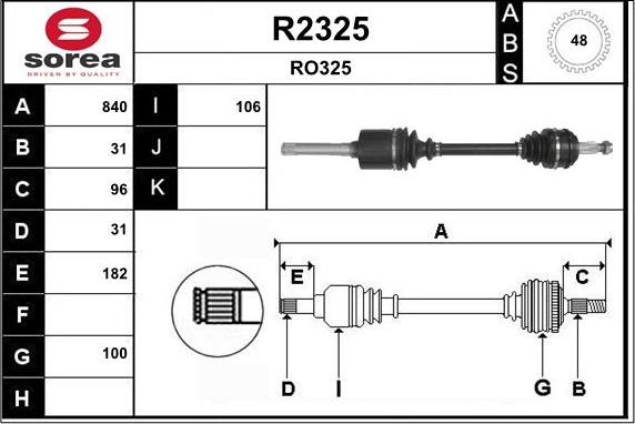 SNRA R2325 - Приводний вал avtolavka.club