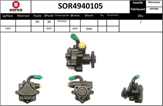 SNRA SOR4940105 - Гідравлічний насос, рульове управління, ГУР avtolavka.club