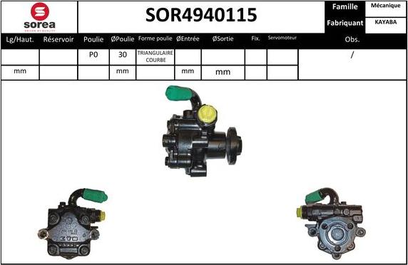 SNRA SOR4940115 - Гідравлічний насос, рульове управління, ГУР avtolavka.club