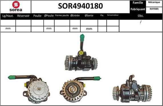 SNRA SOR4940180 - Гідравлічний насос, рульове управління, ГУР avtolavka.club